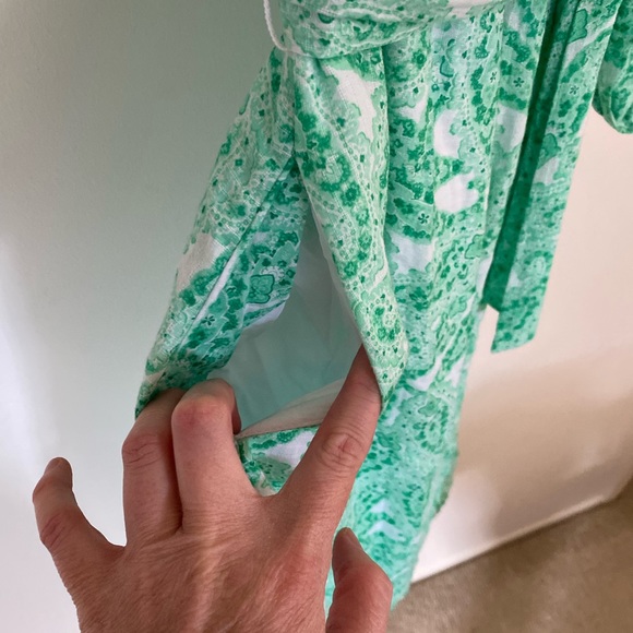 Size 10 Green Seed Heritage Dress Off the Shoulder - Picture 2 of 4